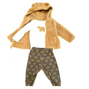 Baby Bear Outfit with Fleece Jacket by Carters 🐻